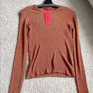 Hugo boss metallic pullover knit sweater
